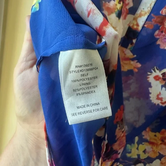 Danielrainn Floral Sleeveless Top - Blue and Multicolor - Picture 3 of 5